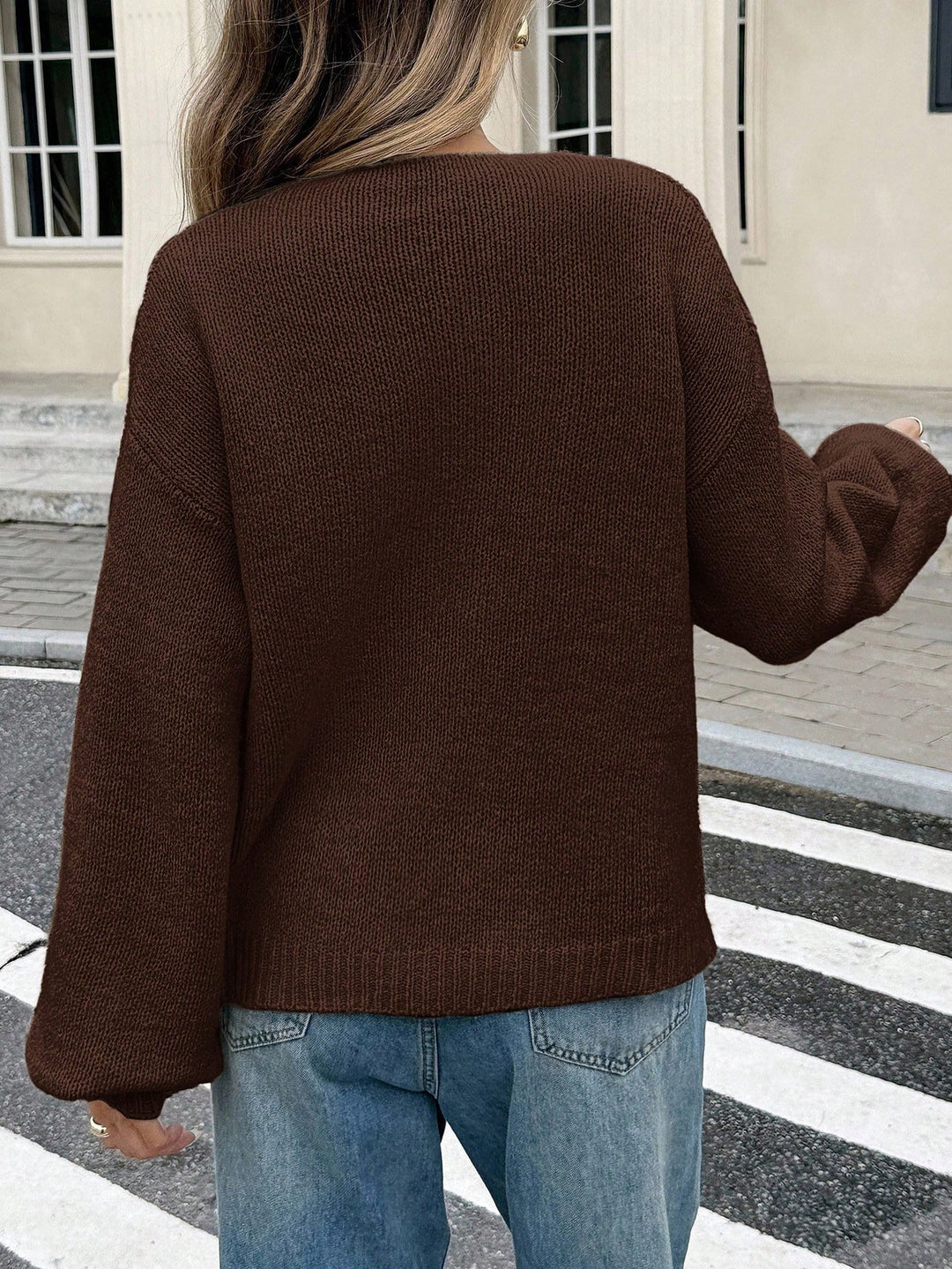 Cardigan SHEIN, maro