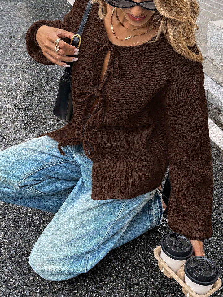 Cardigan SHEIN, maro