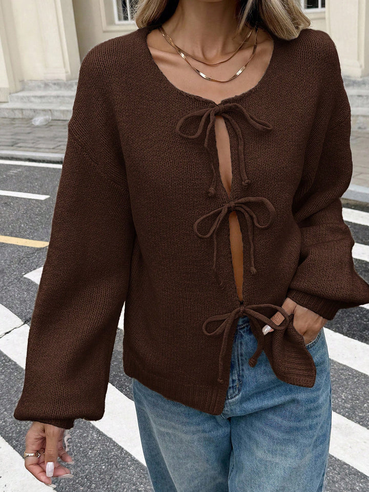 Cardigan SHEIN, maro