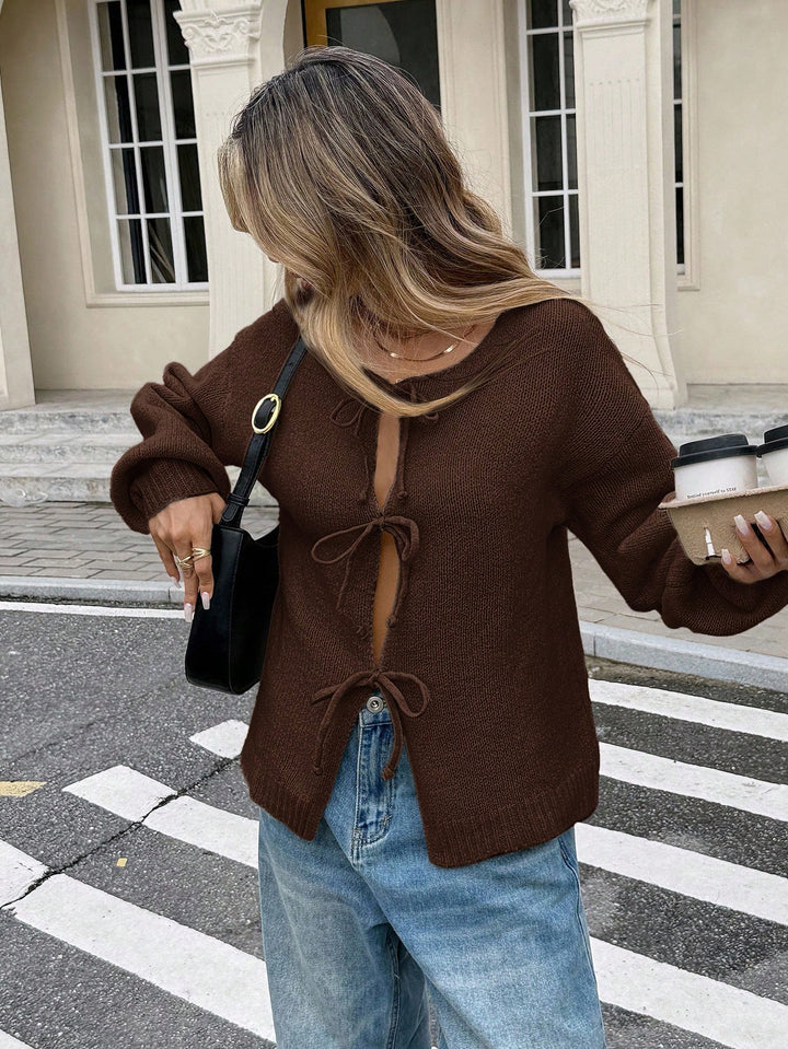 Cardigan SHEIN, maro