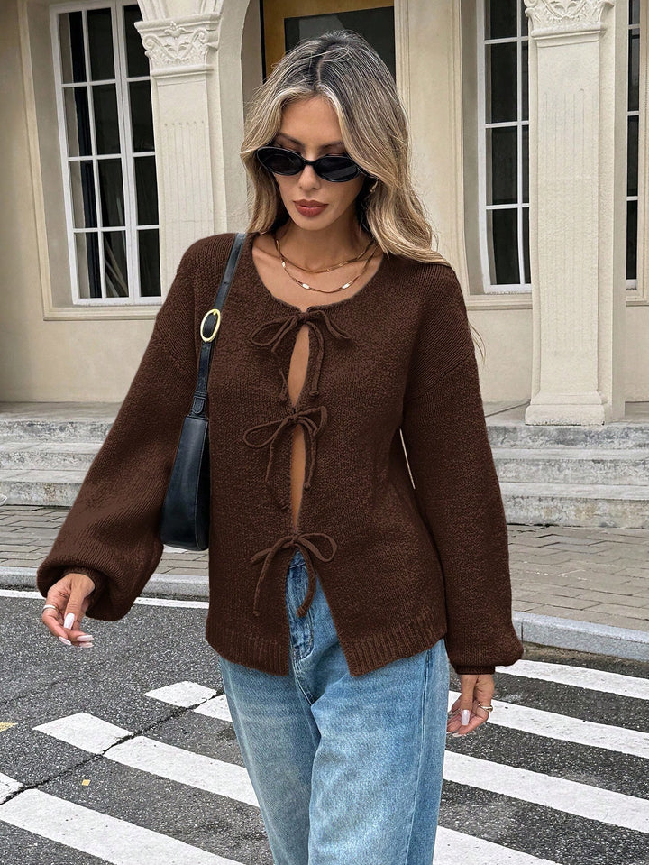 Cardigan SHEIN, maro
