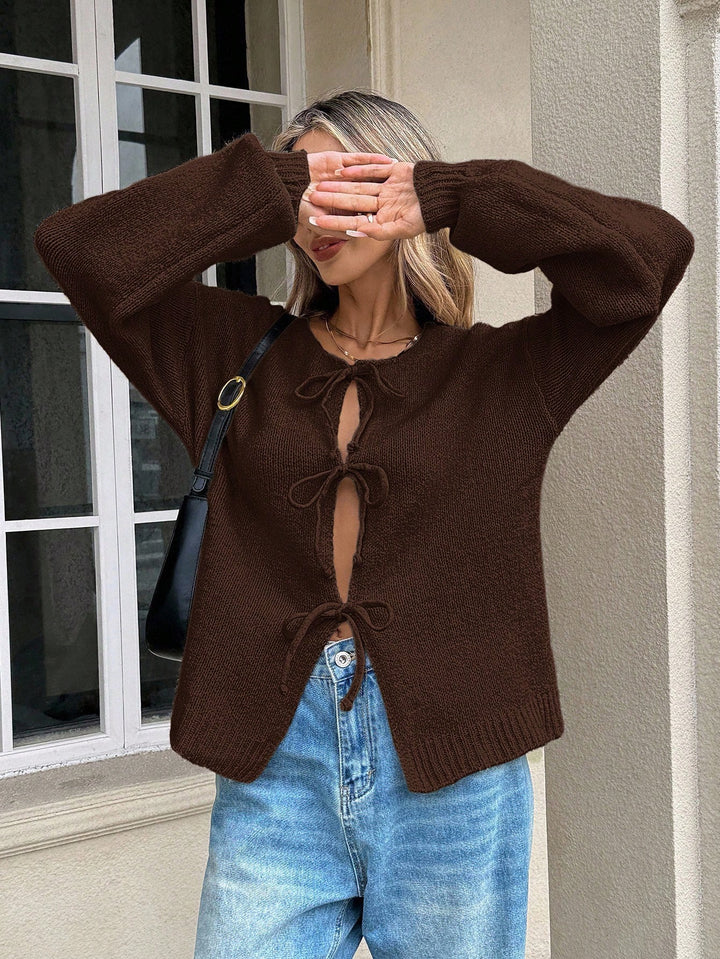 Cardigan SHEIN, maro