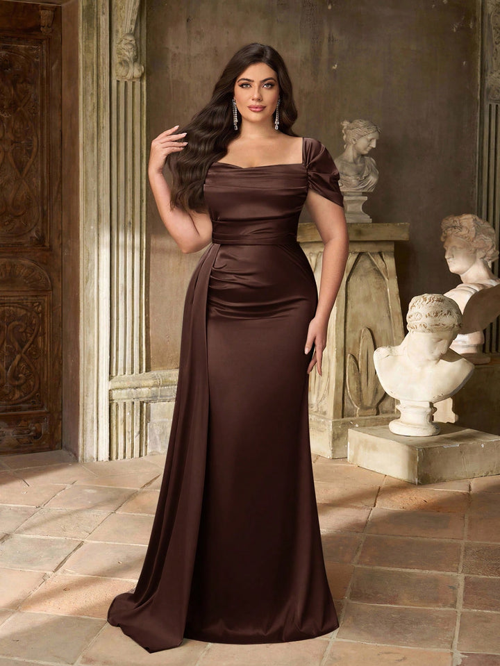 Rochie maxi SHEIN, maro
