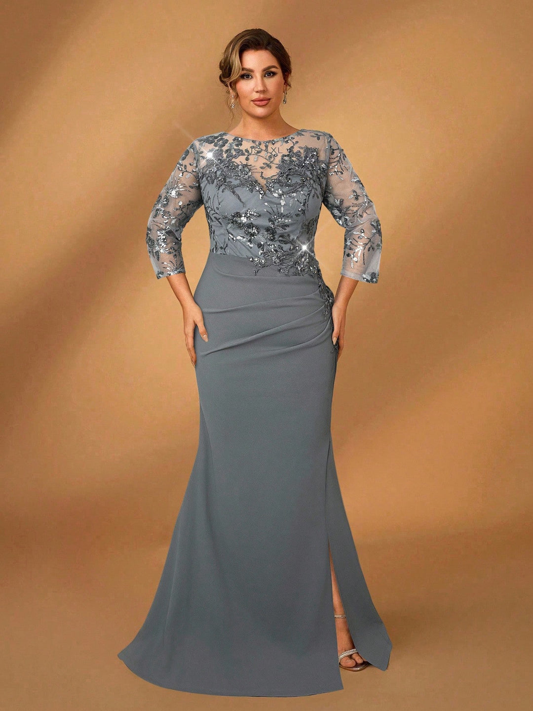 Rochie de ocazie SHEIN, gri