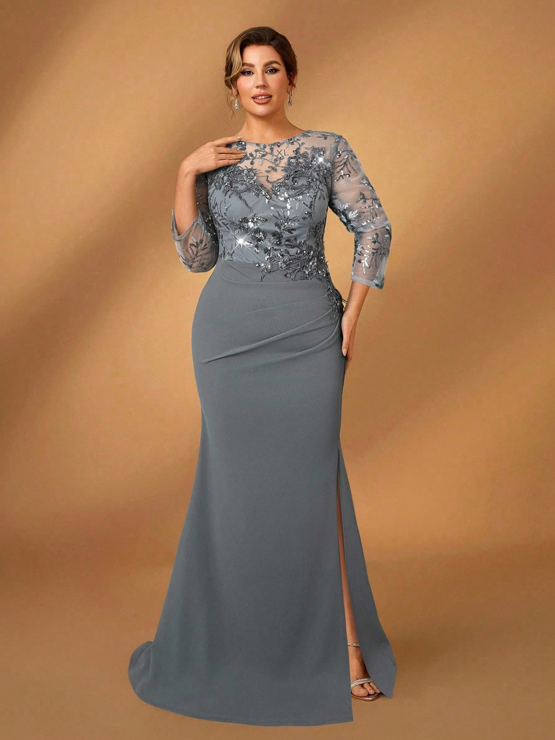 Rochie de ocazie SHEIN, gri