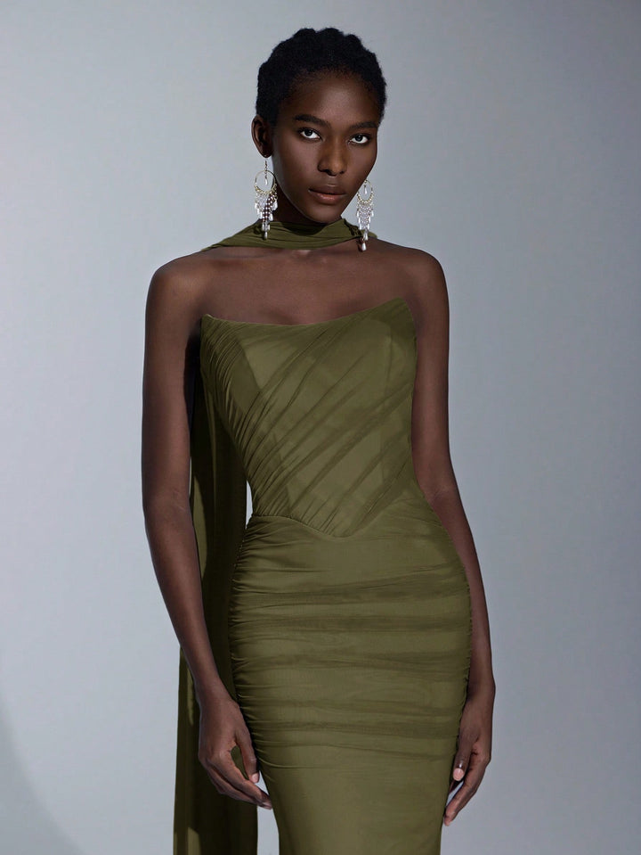 Rochie SHEIN, kaki