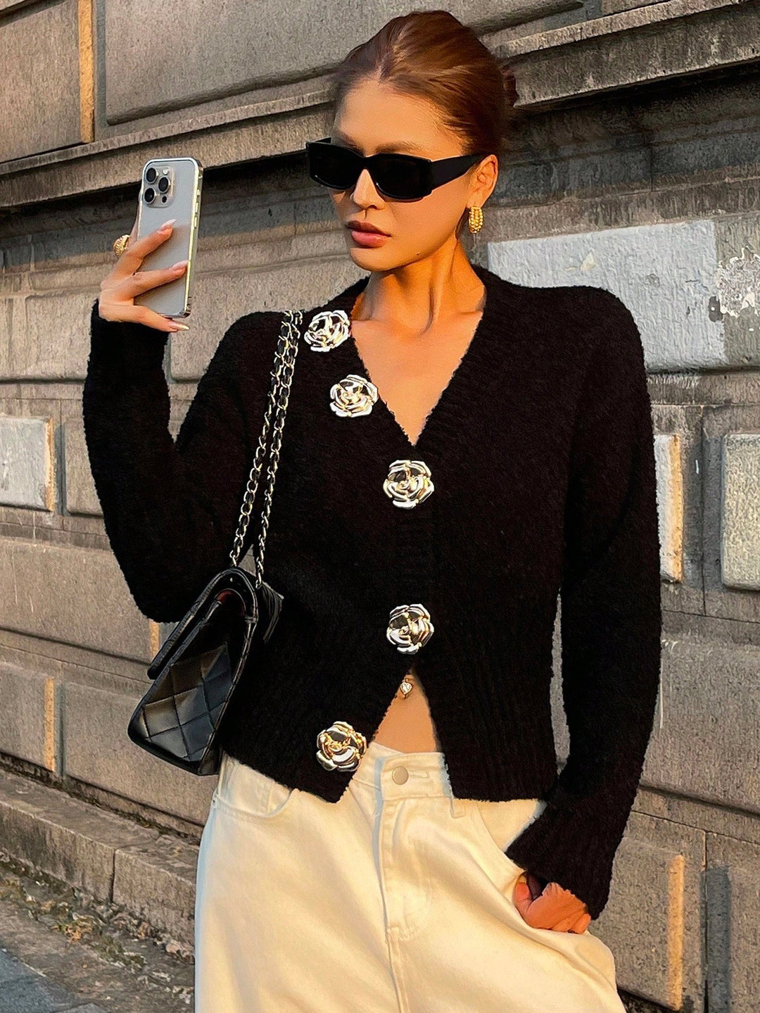 Cardigan SHEIN, negru