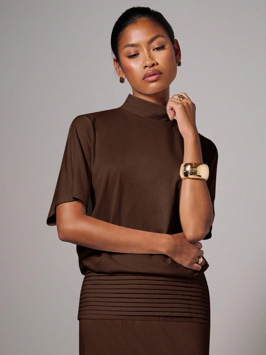 Rochie maxi SHEIN, maro