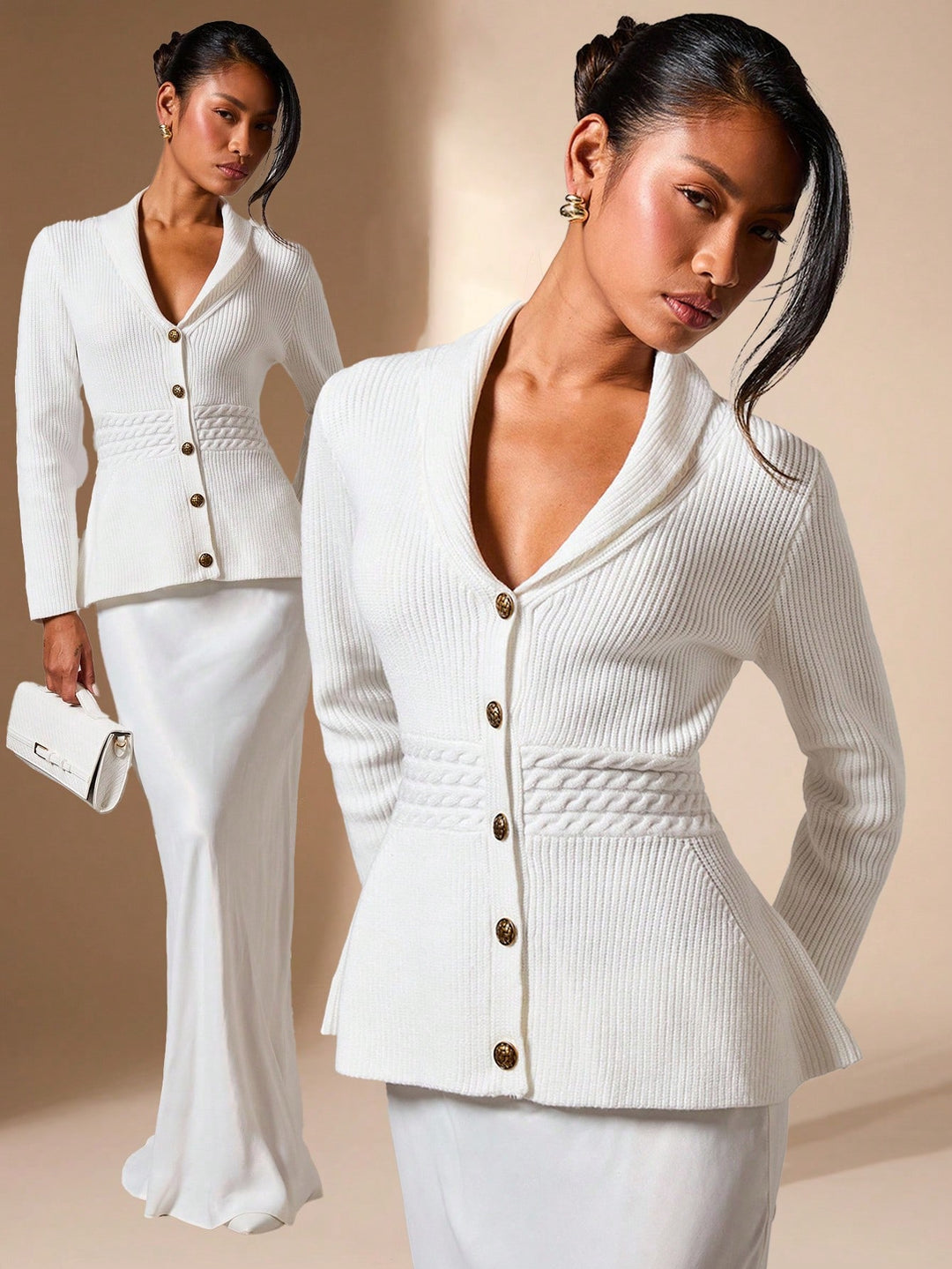 Cardigan SHEIN, alb