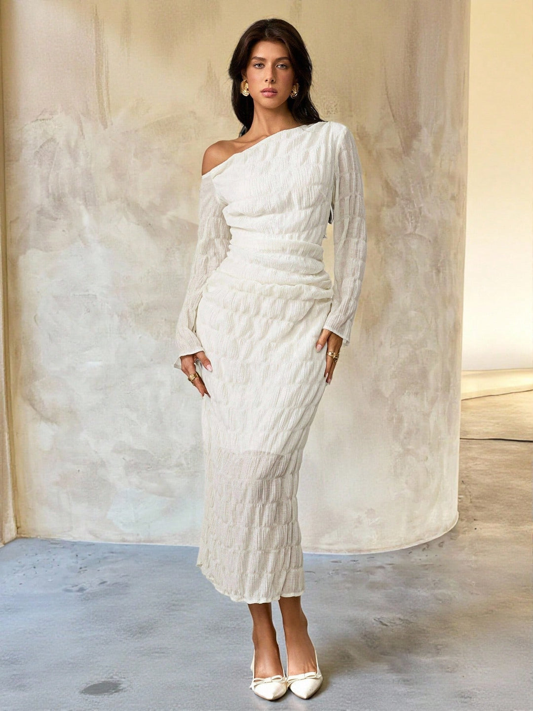 Rochie maxi SHEIN, portocaliu