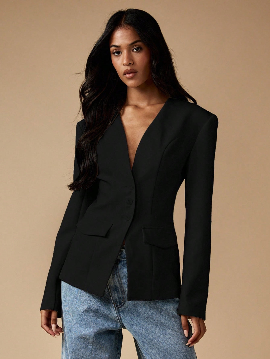 Sacou SHEIN, negru