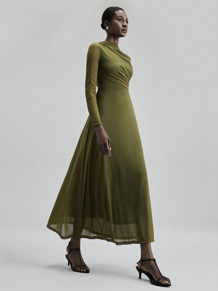 Rochie maxi SHEIN, kaki