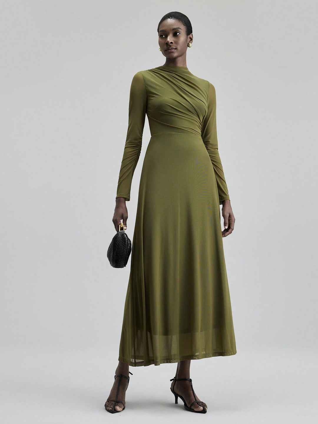 Rochie maxi SHEIN, kaki
