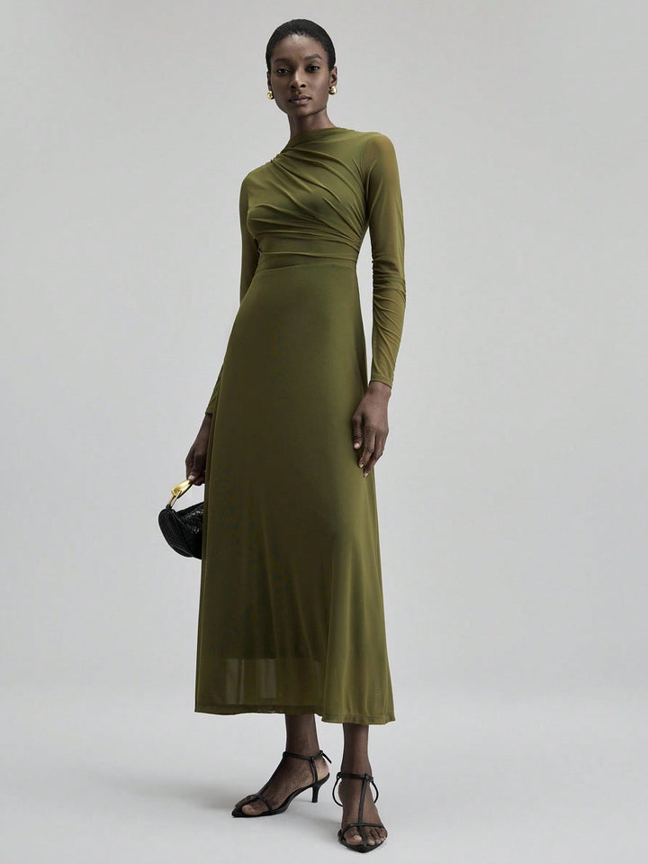 Rochie maxi SHEIN, kaki