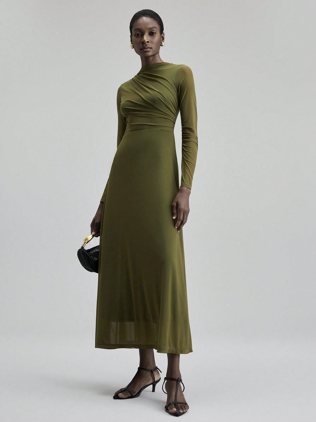 Rochie maxi SHEIN, kaki