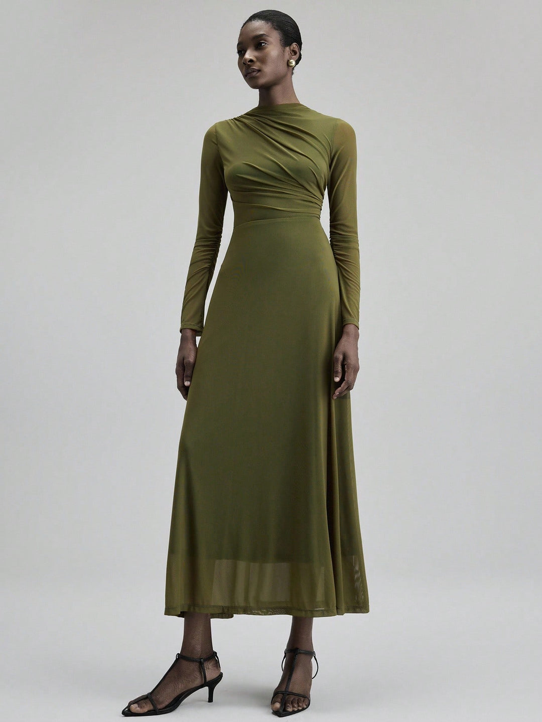 Rochie maxi SHEIN, kaki