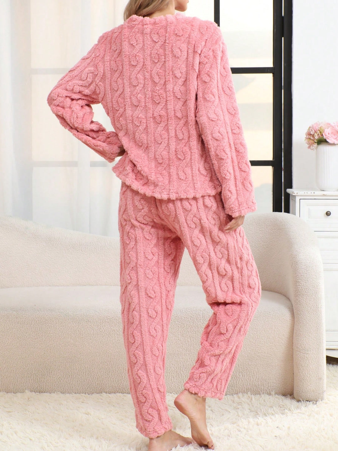 Set pijamale SHEIN, roz