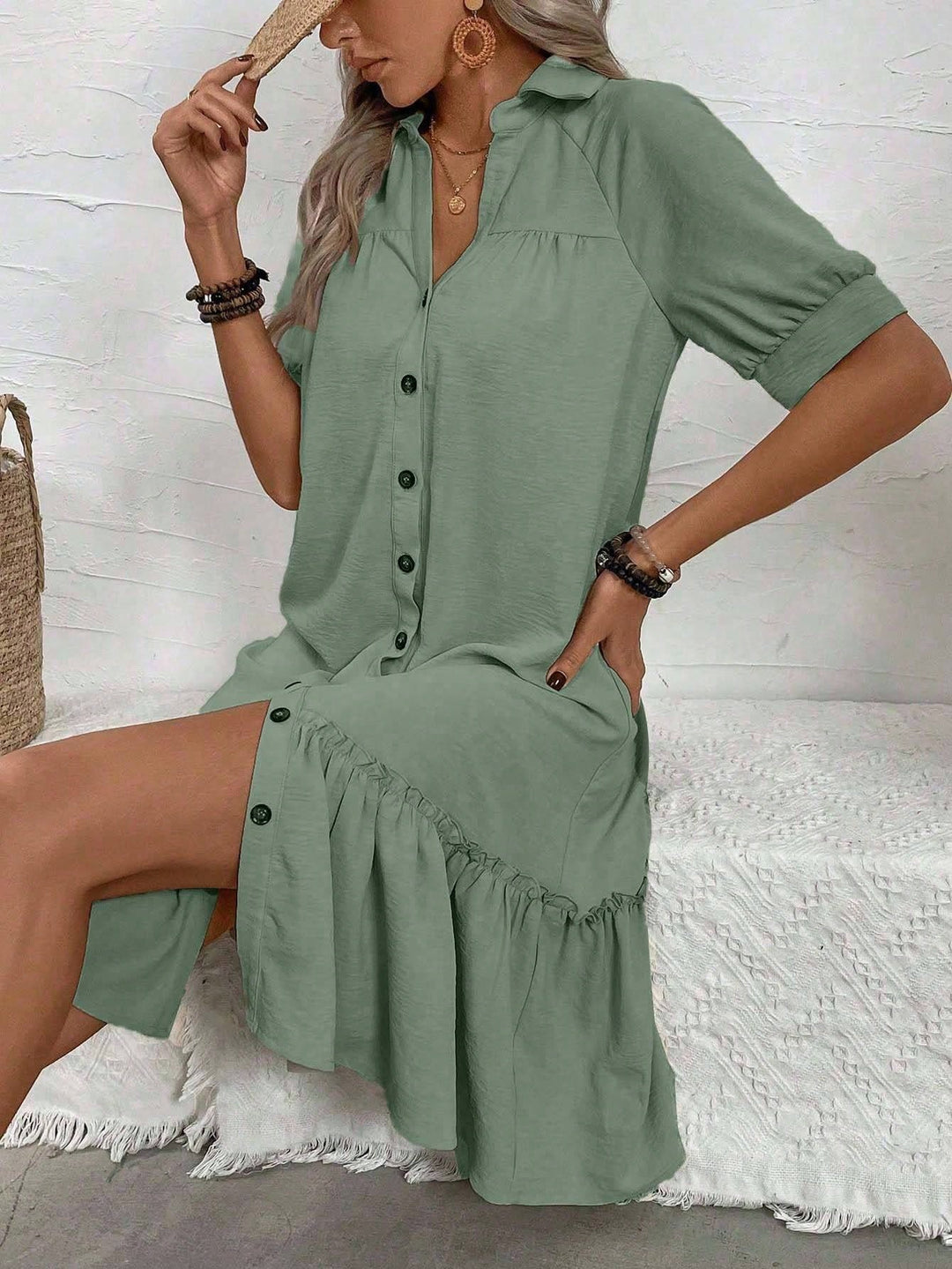 Rochie mini SHEIN, verde