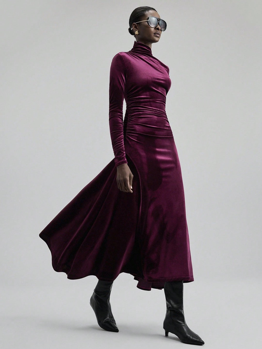 Rochie maxi SHEIN, vișiniu