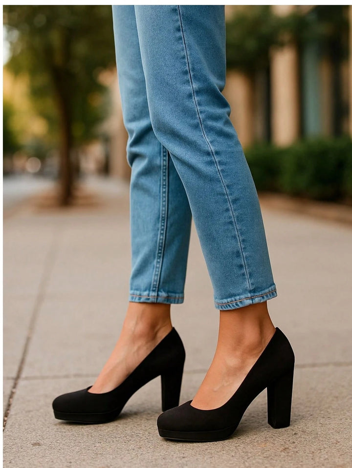 Pantofi cu toc SHEIN, negru