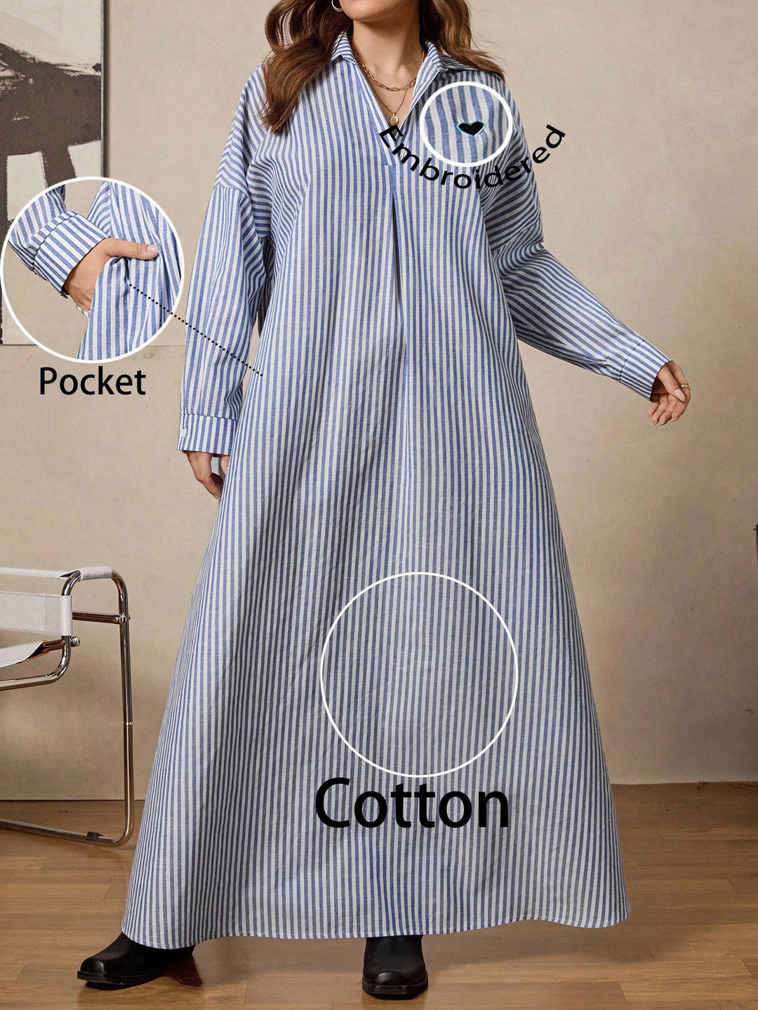 Shein Curve+ maxi ruha, vegyes színek