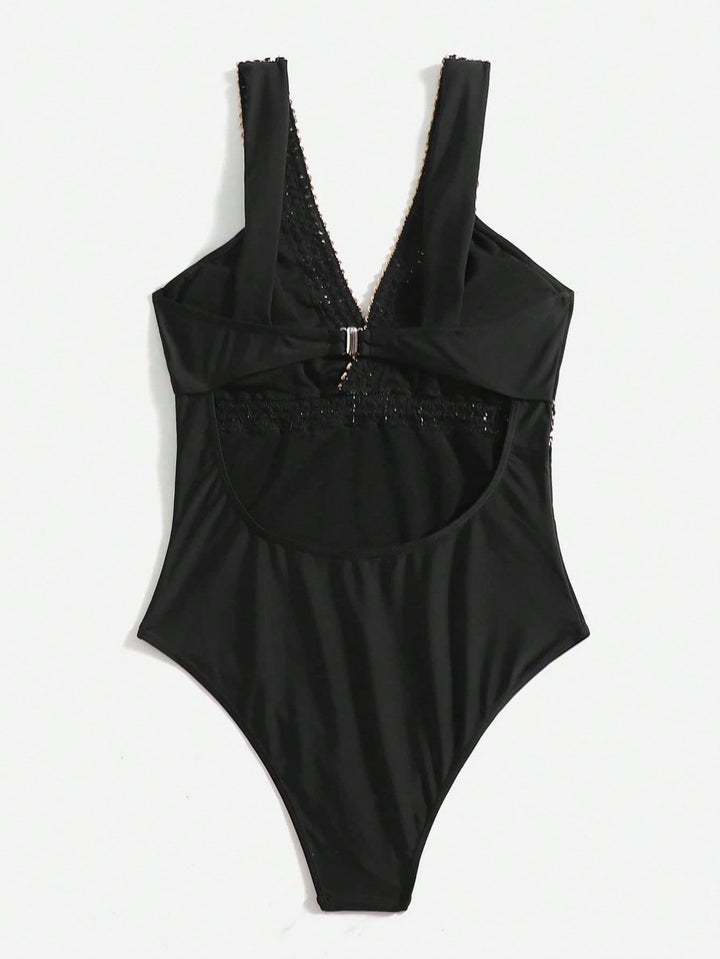 Costum de baie întreg SHEIN, negru