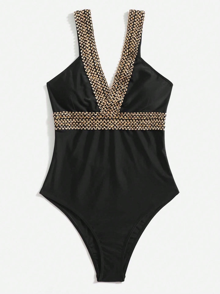Costum de baie întreg SHEIN, negru