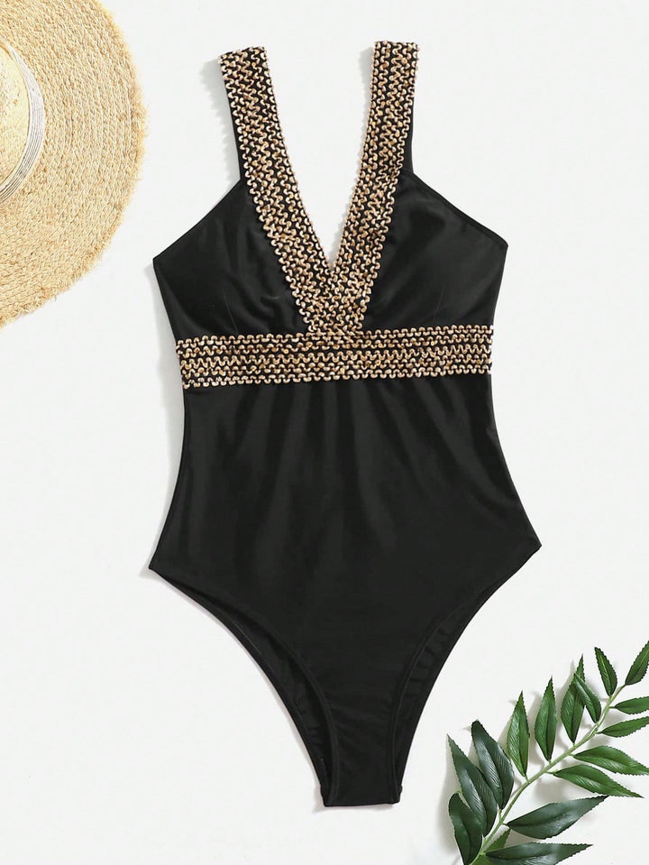 Costum de baie întreg SHEIN, negru