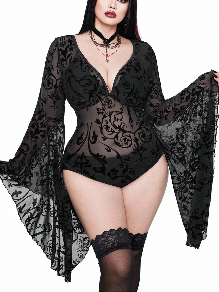 Body Shein Curve+, negru