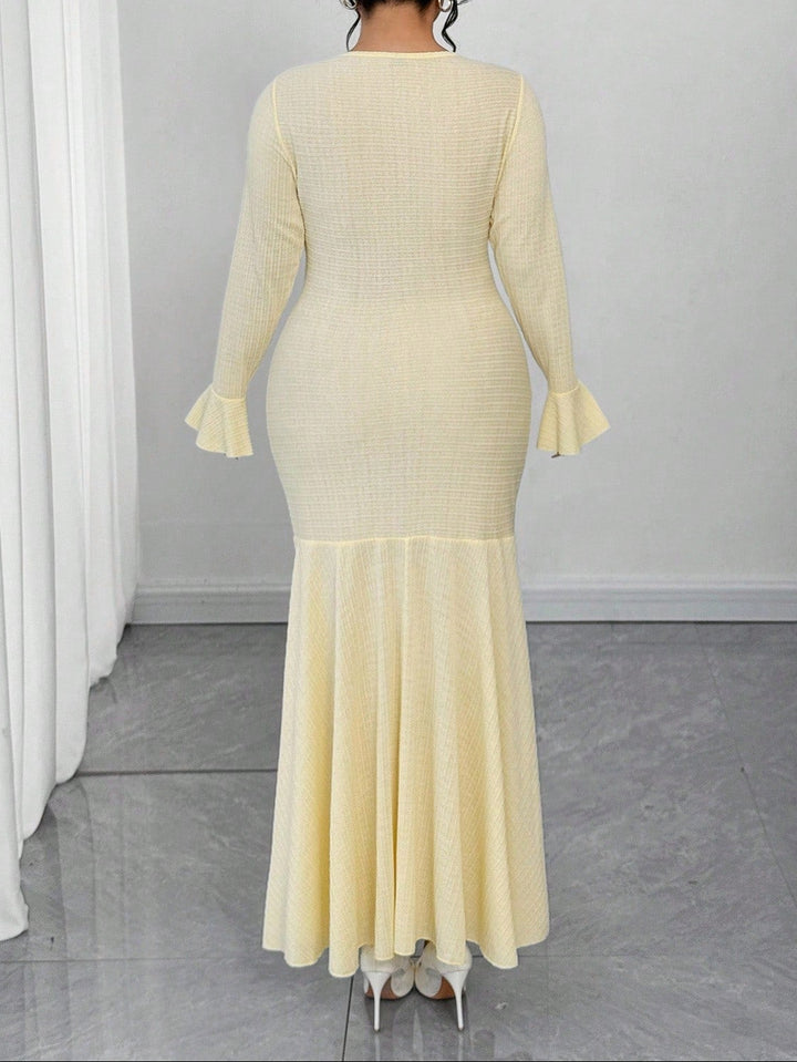 Rochie maxi Shein Curve, galben