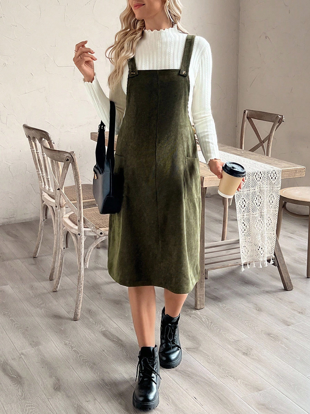 Rochie SHEIN, kaki