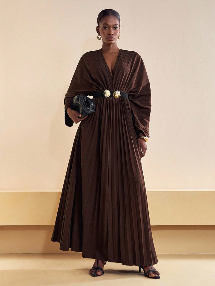 Rochie maxi SHEIN, maro