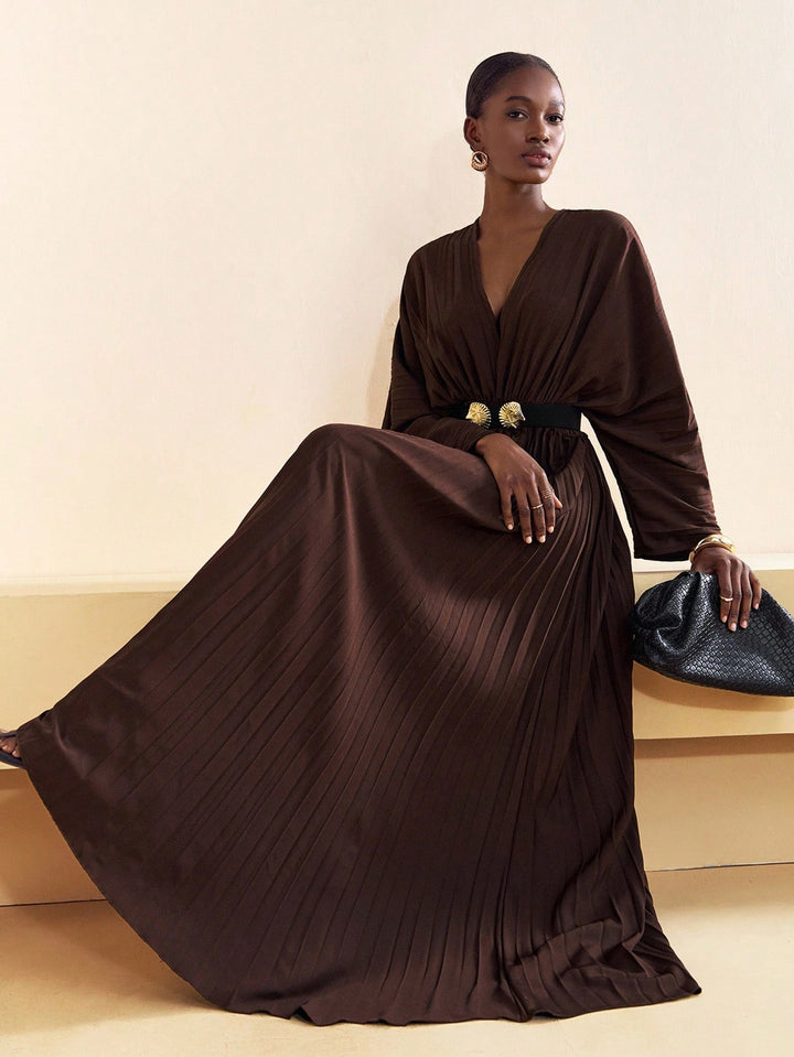 Rochie maxi SHEIN, maro