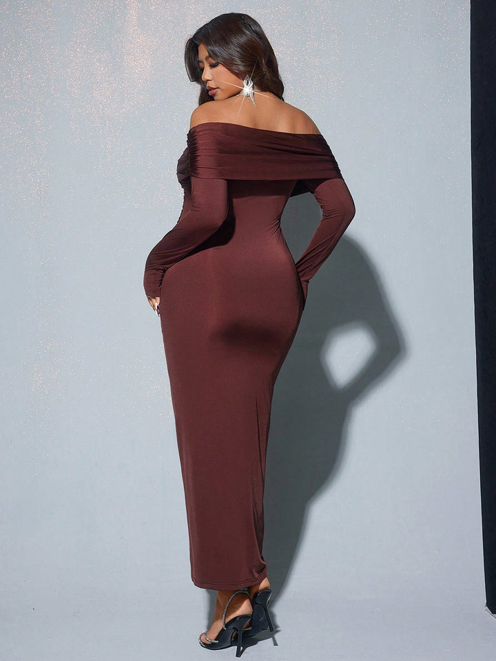 Rochie maxi SHEIN, maro