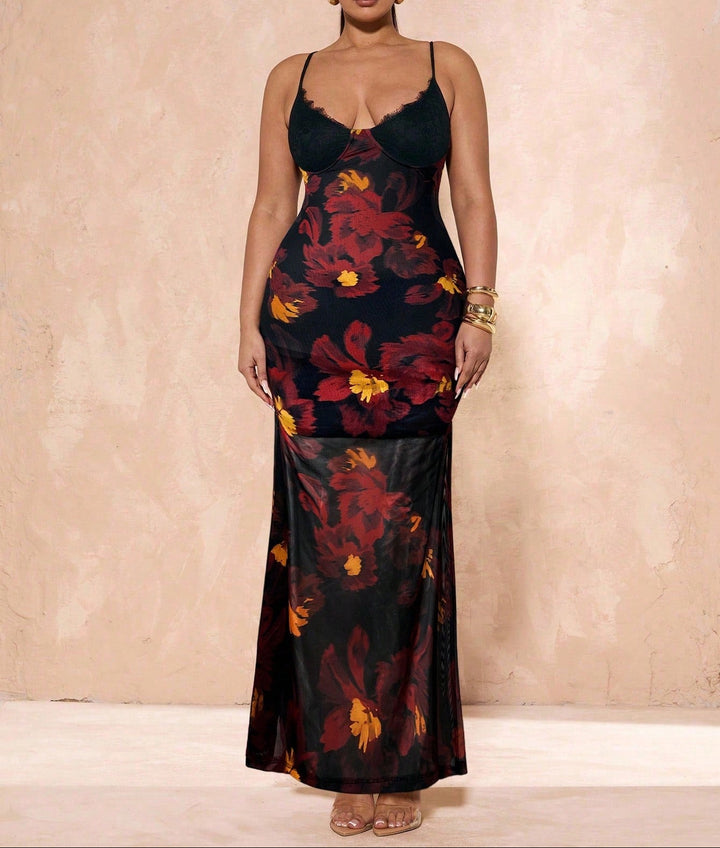Rochie maxi SHEIN, mix culori