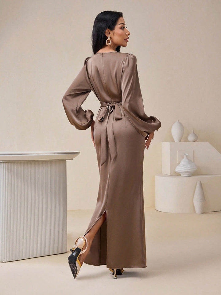 Rochie maxi SHEIN, maro