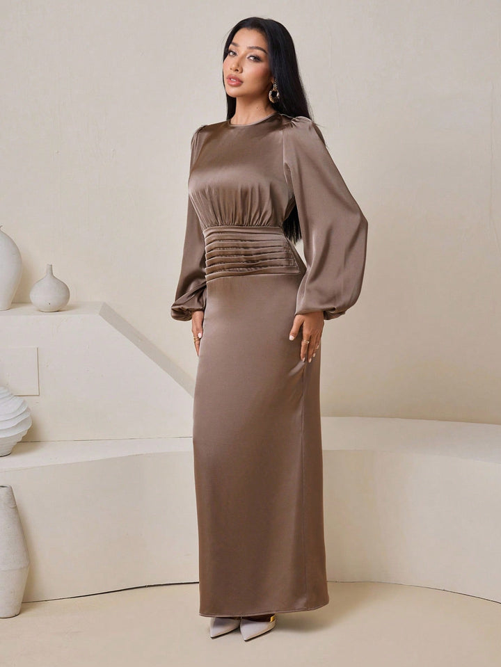 Rochie maxi SHEIN, maro