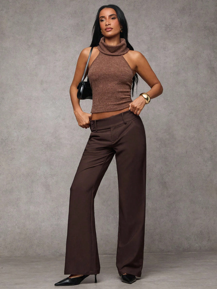 Pantaloni SHEIN, maro
