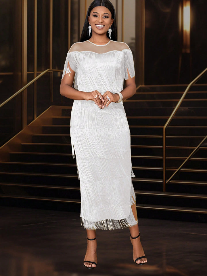 Rochie maxi SHEIN, alb