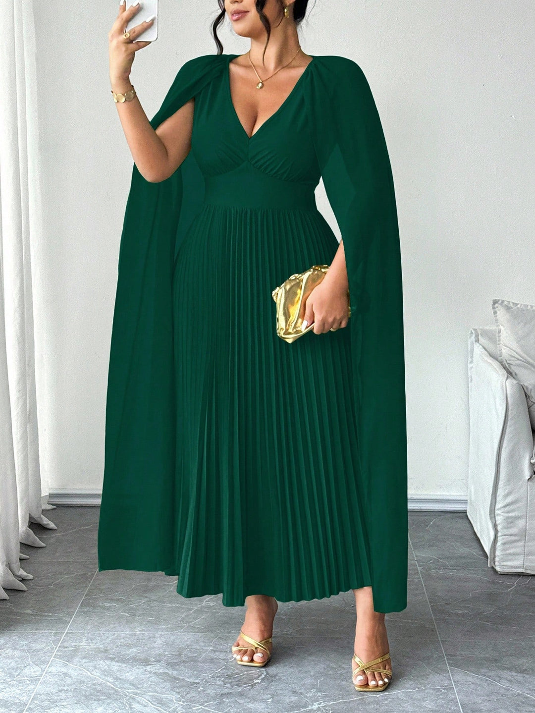 SHEIN maxi ruha, zöld