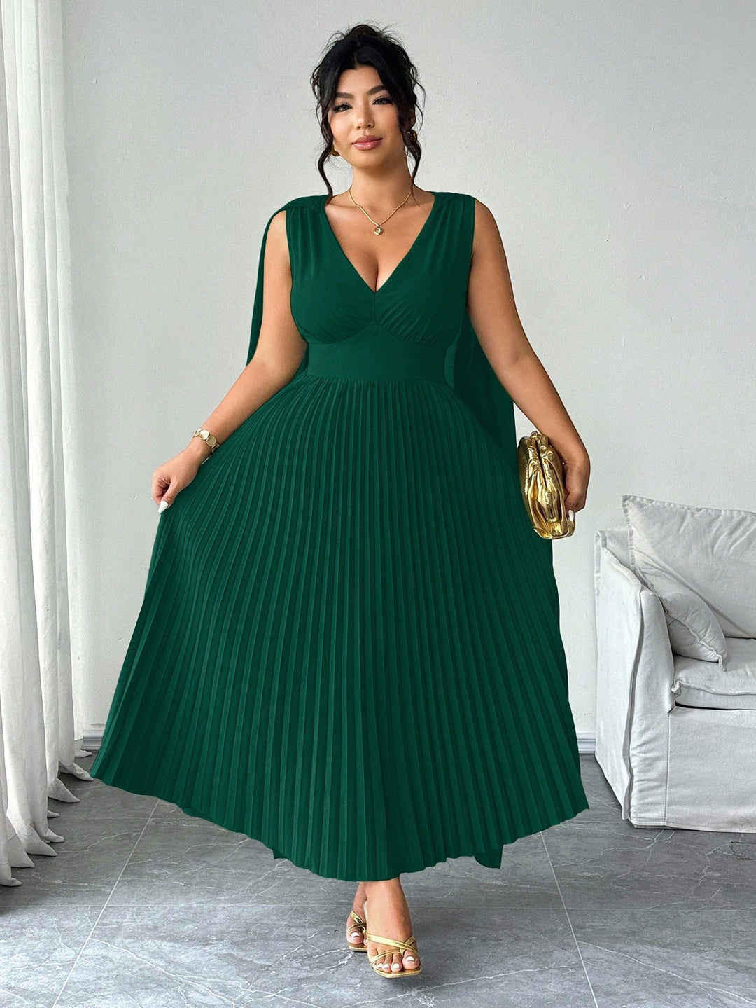 SHEIN maxi ruha, zöld