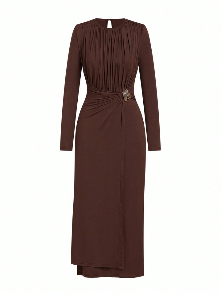 Rochie maxi SHEIN, maro