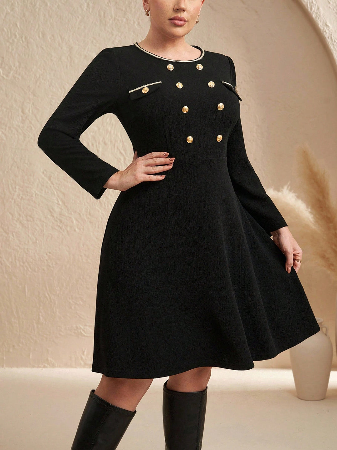 SHEIN mini ruha, fekete