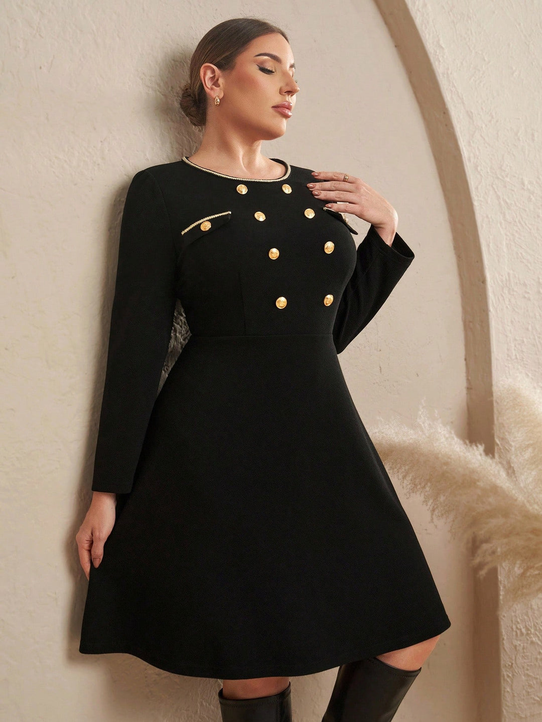 SHEIN mini ruha, fekete