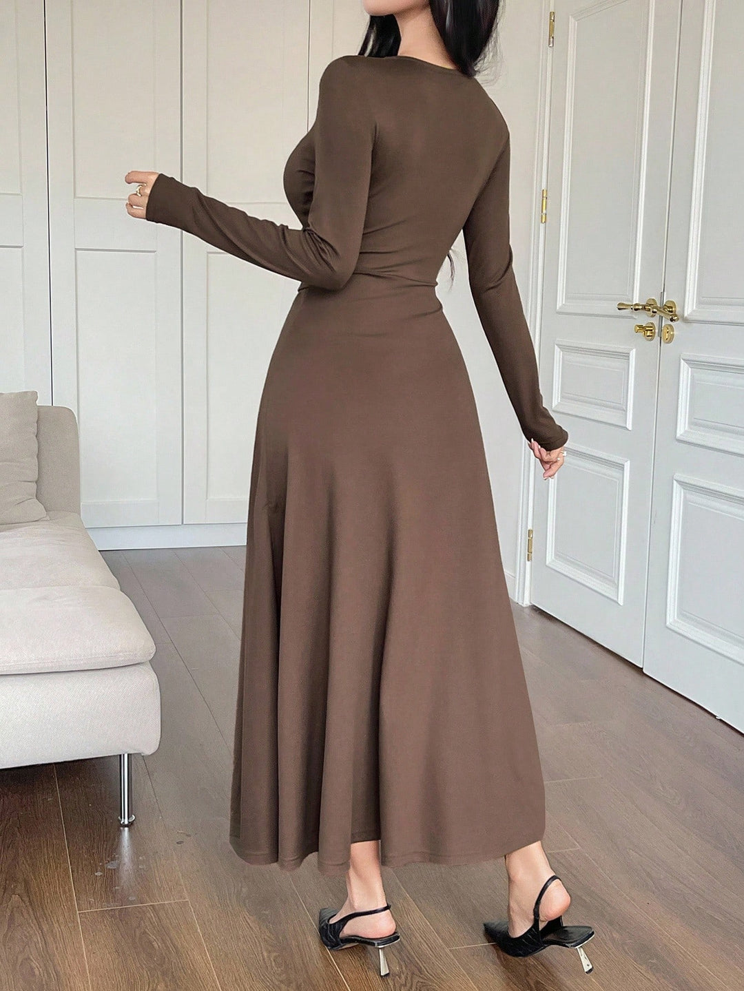 Rochie maxi SHEIN, maro