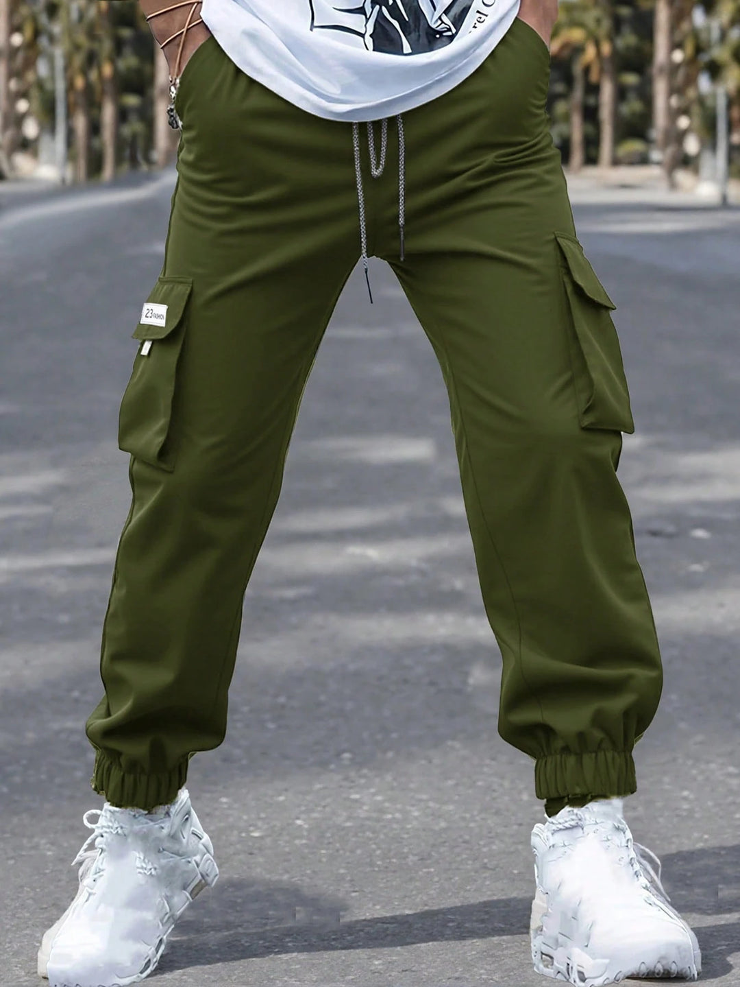 Pantaloni cargo Shein, kaki