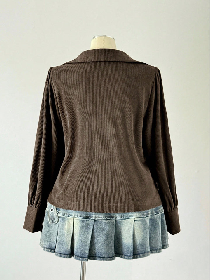 Shein Curve+ kabát, barna