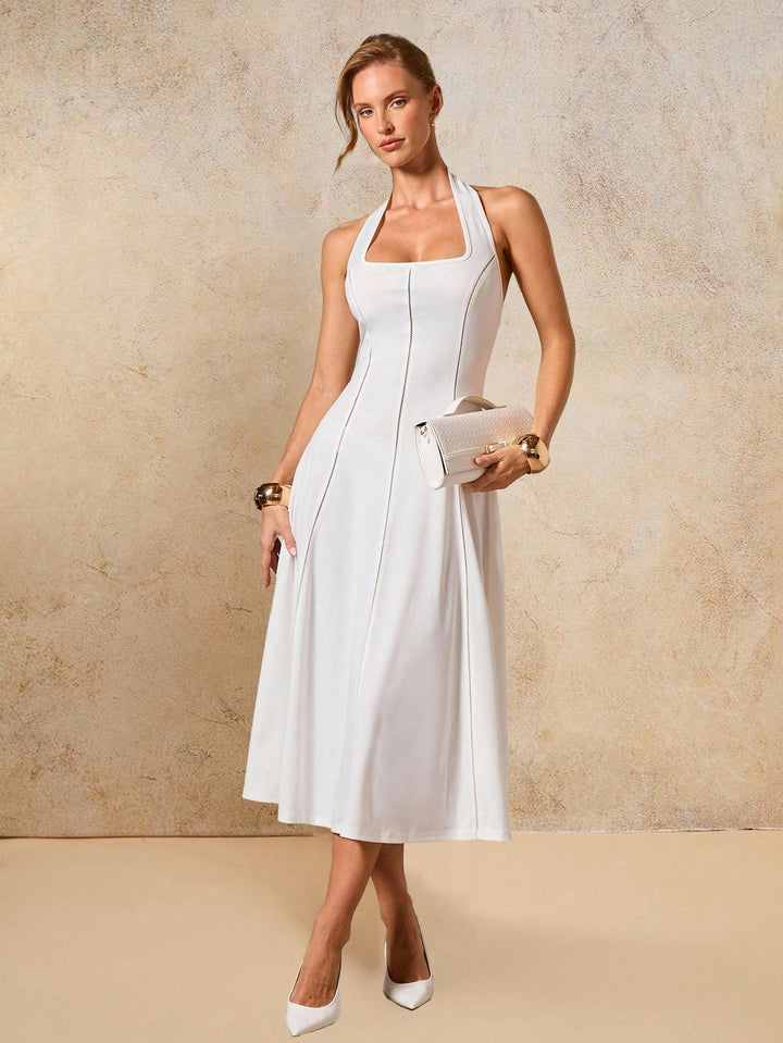 Rochie midi SHEIN, alb