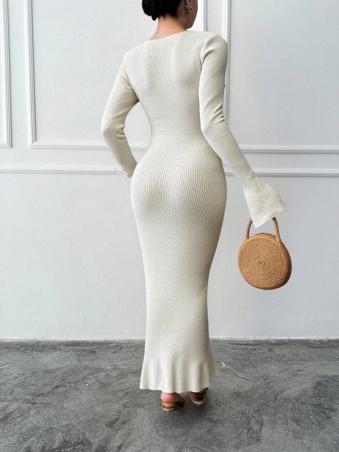 SHEIN maxi ruha, bézs