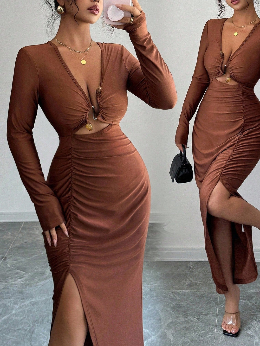 Rochie maxi Shein, maro